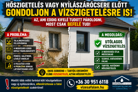 Hőszigetelés vagy nyílászárócsere előtt gondolja át a falak vízszigetelését is!