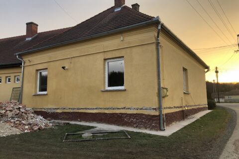 Kockaház lemezes vízszigetelése Bödén